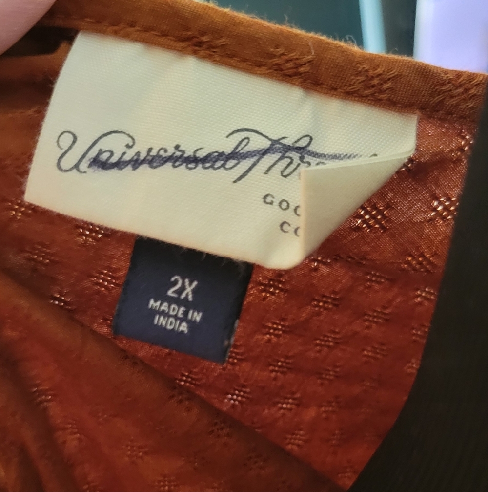 Plus Size 2x Burnt Orange Peasant Dress - Picture 5 of 7